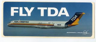 Vintage Sticker Mcdonnell Douglas Md - 81tda Airlines Japan