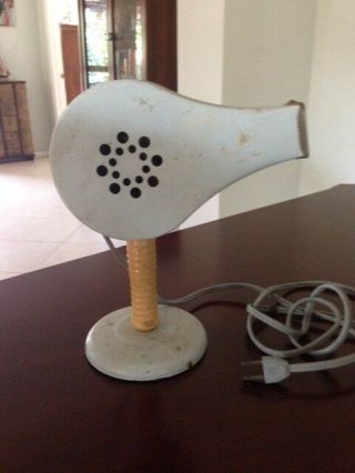 Old Vintage Hair Dryer W/ Stand By Beauti - Aire Retro Rare 1950 