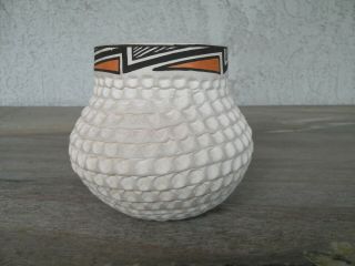 Acoma Pueblo Pottery Jar By Stella Shutiva