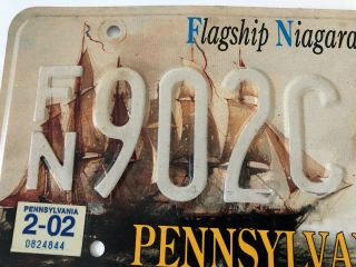 Rare Pennsylvania PA Flagship Niagara FN902C License Plate,  2002 2
