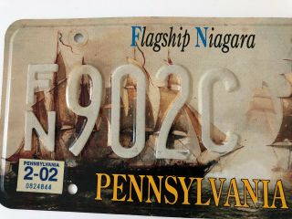 Rare Pennsylvania PA Flagship Niagara FN902C License Plate,  2002 4