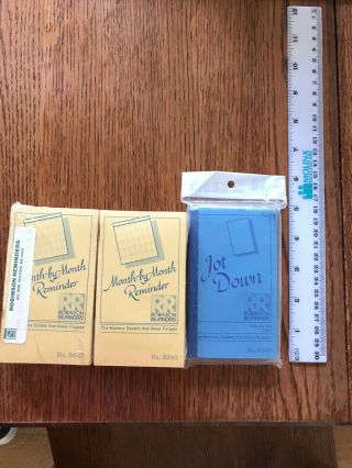 Vintage Robinson Reminders 4 Jot Down & 24month By Month Reminders Notebooks