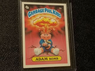 1985 Garbage Pail Kids Series 1 Card 8a Adam Bomb Checklist Matte Os1