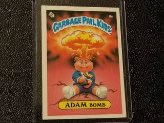 1985 Garbage Pail Kids Series 1 Card 8a Adam Bomb Award Matte - Os1