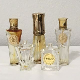 5 Vnt Guerlain Edp Bottles Empty Collectable Art Deco Mitsouko Shalimar,  More