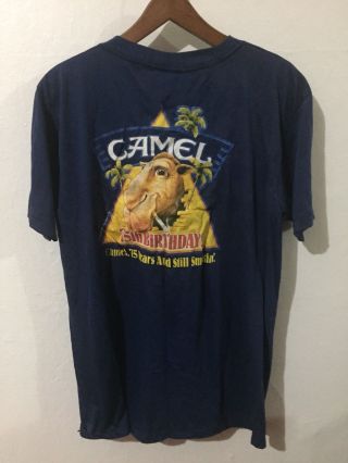 Vtg 80s 1988 Joe Camel Cigarettes 75th Birthday T - Shirt Sz Xl 46 - 48