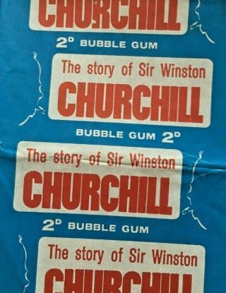 A&bc C.  1965 Sir Winston Churchill Gum Card Wax Wrapper Flawed Sharp