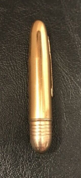 Vintage Pen Lighter Usa Gold Tone 3 "