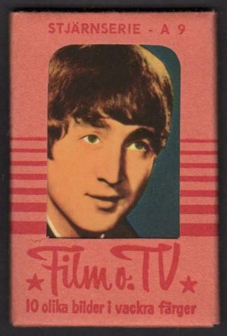 The Beatles - John Lennon - 1965 Swedish Numbered Set 10 Gum Card Pack