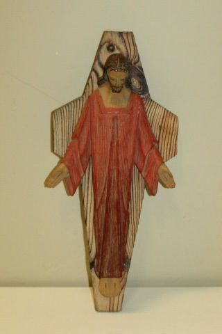 Vintage Jesus Cross Hand - Carved Wall Art Heavy Duty Stunning Work