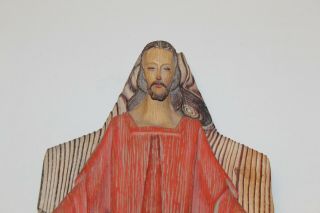 Vintage Jesus Cross Hand - carved Wall Art Heavy Duty Stunning work 6