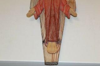 Vintage Jesus Cross Hand - carved Wall Art Heavy Duty Stunning work 7