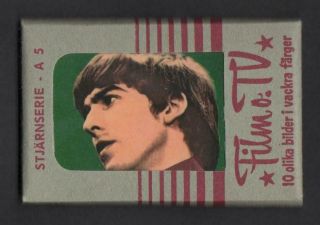 The Beatles - George Harrison - 1965 Swedish Numbered Set Gum Card Pack