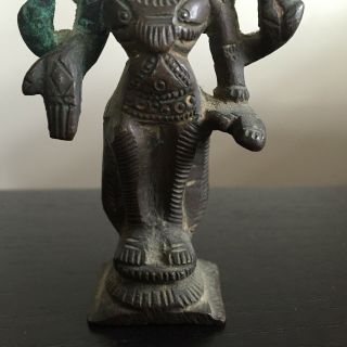 Antique Bronze Indian Hindu God Figurine Statue Religious Art Sculpture 1 of 3 3