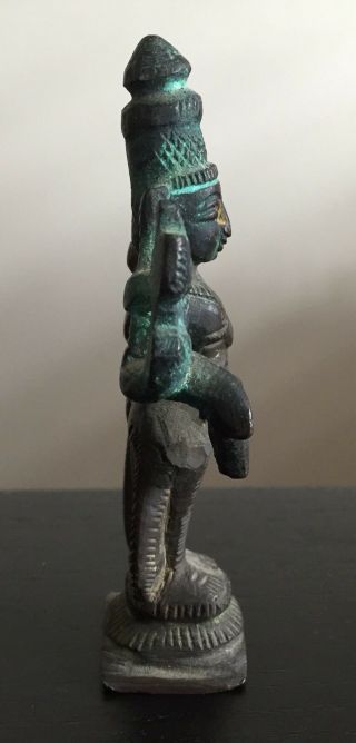 Antique Bronze Indian Hindu God Figurine Statue Religious Art Sculpture 1 of 3 4