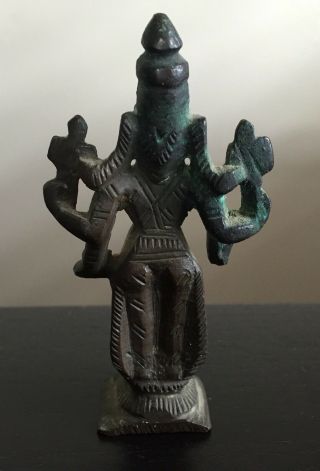Antique Bronze Indian Hindu God Figurine Statue Religious Art Sculpture 1 of 3 5