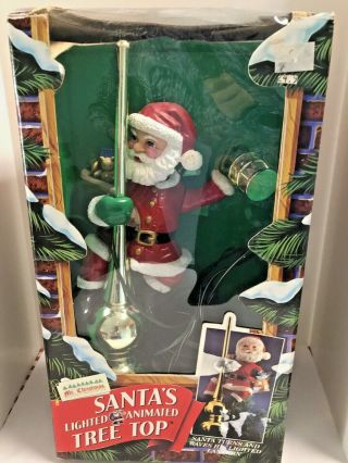Mr.  Christmas Santas Lighted Animated Tree Top