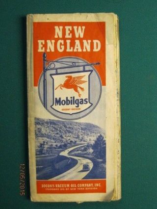 Mobil Oil 1940 Road Map Of England Socony Vacuum Oil Company