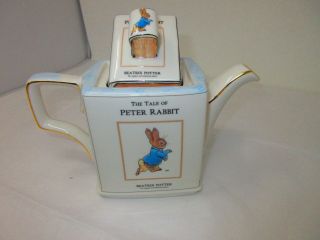 Peter Rabbit Porcelain Teapot.  Frederick Warner.  Small 2 Piece Set