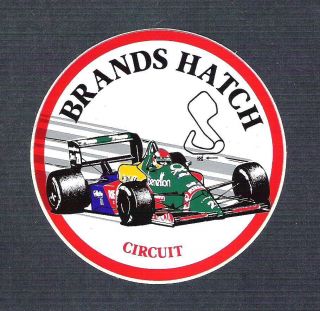 Vintage Sticker - Brands Hatch Circuit - British Grand Prix,  Touring Car,  Brdc