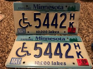 2009 Minnesota Handicap License Plate