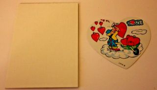 Vintage 1980 ' s LOVE Man Hanging Hearts Vending Machine Prism Sticker 2