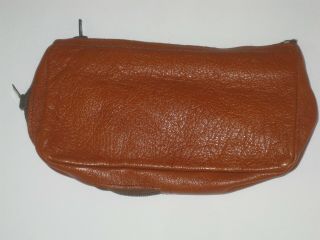 Vintage THE TINDER BOX Pipe & Tobacco Leather Pouch Case ZIPPER MADE IN ENGLAND 2