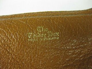 Vintage THE TINDER BOX Pipe & Tobacco Leather Pouch Case ZIPPER MADE IN ENGLAND 3