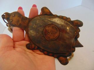 Hudson Bay Fur Trade Turtle Medal With Trade Bead Necklace