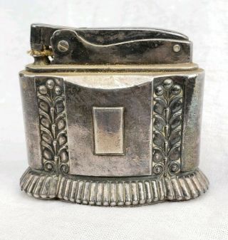 Vintage Ronson Diana Table Lighter In Silver Plate Table Top Cigar Lighter