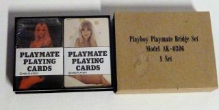 Vintage 1968 Playboy Playmate Bridge Set AK - 0306 cards 2 decks 2