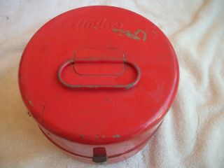 Antique Anthes B102 Round Head Lamp Light Bulb Fuse Spare Kit Tin Box