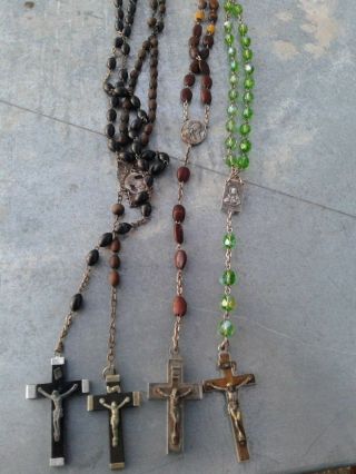 Rosaries Vintage Catholic Crucifix Beads Prayer Faith Church Religion 1