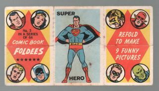 1966 Topps Comic Book Foldees - Superman 3 Dc