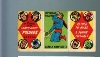 1966 Topps Comic Book Foldees - Superman 44 Kryptonite Dc