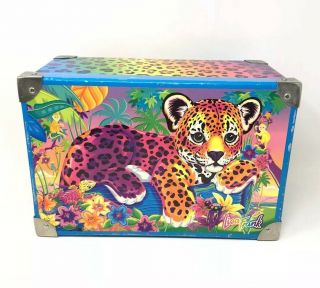 Vintage 90s Lisa Frank Hunter The Rainbow Leopard 12 " X 8 " Box Storage Case