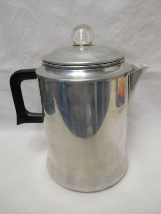Vintage Comet Aluminum 12 Cup Stove Top Coffee Maker Pot Percolator