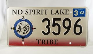2003 North Dakota Spirit Lake Tribe License Plate -