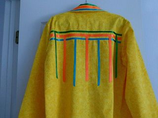 Auth.  Native American Indian Northern Ute Handmade Men ' s Ribbon Shirt/ Medium 3