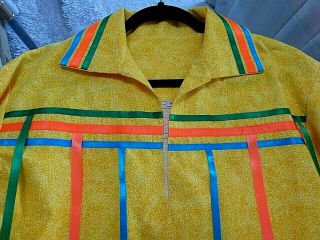 Auth.  Native American Indian Northern Ute Handmade Men ' s Ribbon Shirt/ Medium 4