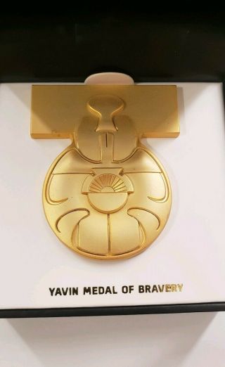 Star Wars Celebration Medal Of Yavin Pin 24k Gold Plated Le