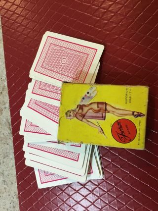 Vintage Fortune Pin Up Erotica Girl Playing Card Deck Topless