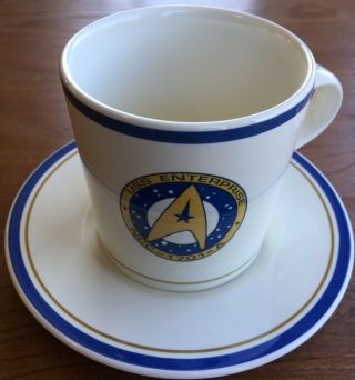 Pfaltzgraff 1993 Star Trek Uss Enterprise Ncc 1701 A 2 Piece Cup Saucer Set