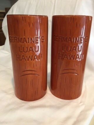 Set of 2 Germaine’s Luau Hawaii Tiki Mugs 2009 Kapolei Big Tapa - ru 2