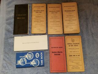 Pennsylvania Railroad Timetables,  Rules,  Regulations,  Central Rr Of Jersey
