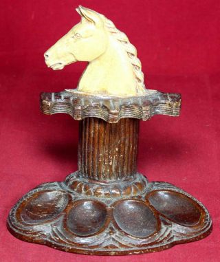 Horse Head 4 - Pipe Rest Stand - Wood - Smoking - Tobacco - Vintage