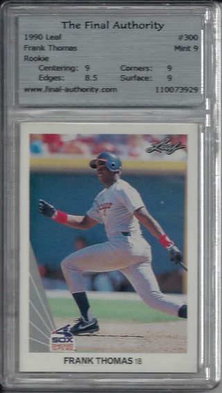 1990 Leaf Frank Thomas Rookie Card Garde 9 By The Final Authority