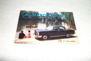 Vintage 1961 Mercedes Benz 190sl 220 280 300 Sl 300 500 Fold - Out Brochure Mailer