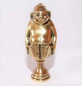 Cute Antique Brass Billiken Pipe Tamper Lucky Charm Doll Germany 1908 0ct 6th