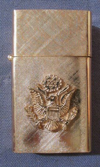 Vintage Florentine Lighter With Eagle 14k Gold Plated Made In Usa